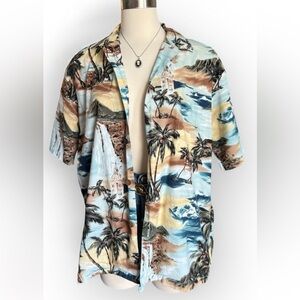 Vintage Tropical Print Shirt 100% cotton